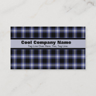 Carte de visite bleu et noir de plaid