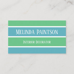 Carte de visite bleu et vert