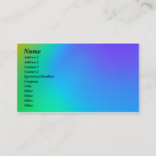 Carte de visite bleu et vert