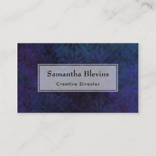 Carte De Visite Bleu et violet Abstrait, Art numérique Grungy