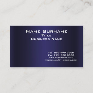 Carte de visite bleu foncé