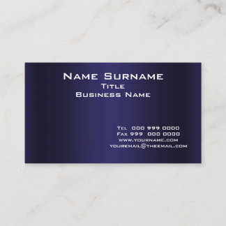 Carte de visite bleu foncé