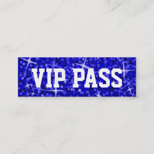 Carte de visite bleu-foncé de "PASSAGE de VIP" de