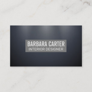 Carte De Visite Bleu foncé élégant Gris subtil