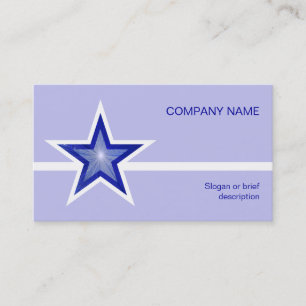 Carte De Visite Bleu foncé Star blanc ligne bleu pâle
