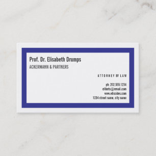 Carte De Visite Bleu froid cool
