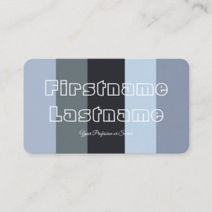 Carte De Visite Bleu gris palette de couleurs calligraphie QR-Code