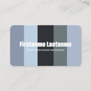 Carte De Visite Bleu gris palette de couleurs calligraphie QR-Code