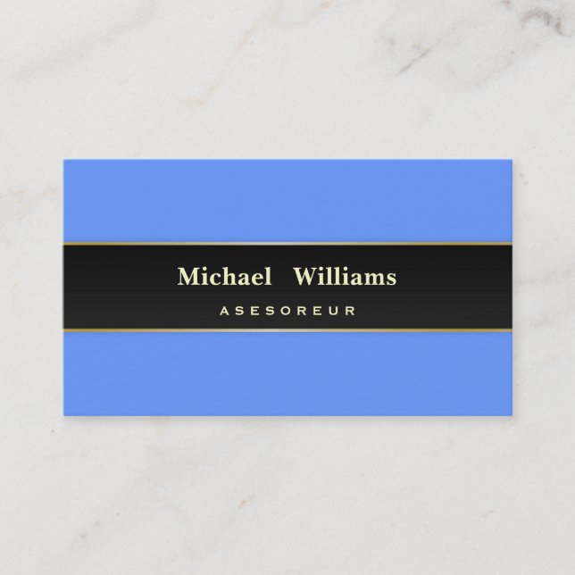 CARTE DE VISITE BLEU JE NETTOIE ÉLÉGANT CLASSIQUE PROFESSIONNEL (Devant)