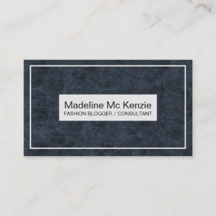 Carte De Visite Bleu marine blanc Moderne Blogueur Consultant Entr