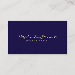 Carte De Visite Bleu marine et or modernes simples professionnels