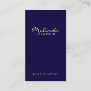 Carte De Visite Bleu marine et or modernes simples professionnels