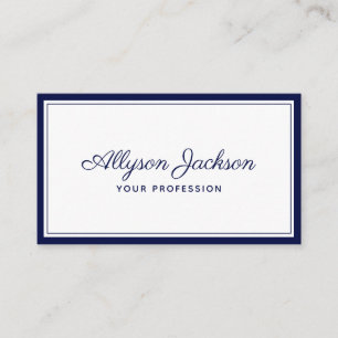 Carte De Visite Bleu marine minimal moderne