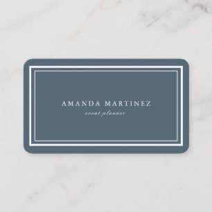 Carte de visite bleu marine minimaliste