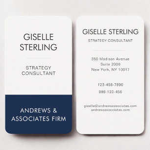 Carte De Visite Bleu marine professionnel