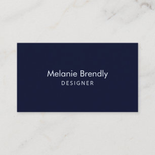 Carte de visite bleu marine simple moderne