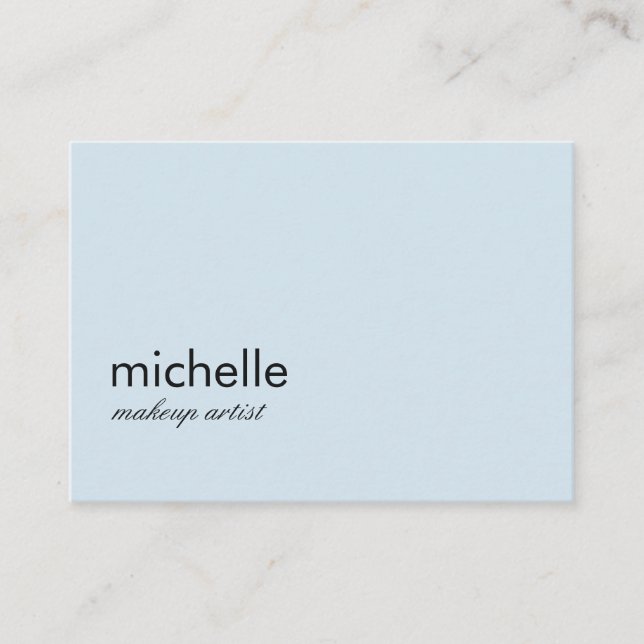 Carte De Visite Bleu minimaliste bébé (Devant)