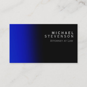 Carte de visite bleu moderne d'avocat