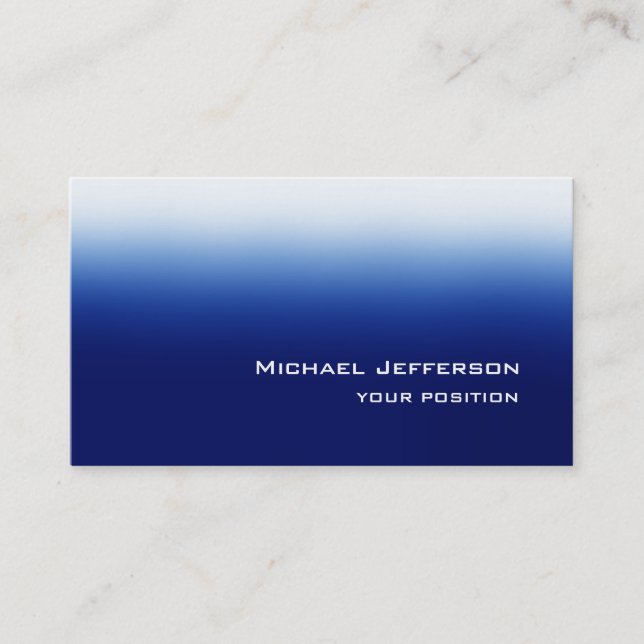 Carte De Visite Bleu moderne unique tendance personnelle (Devant)