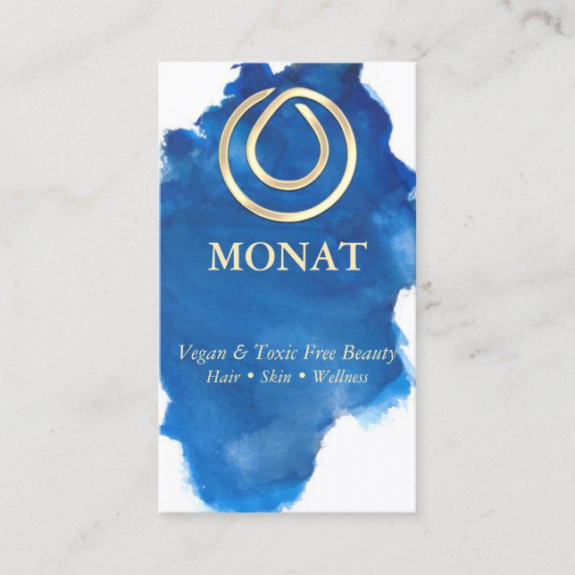 Carte de visite bleu Monat (Devant)