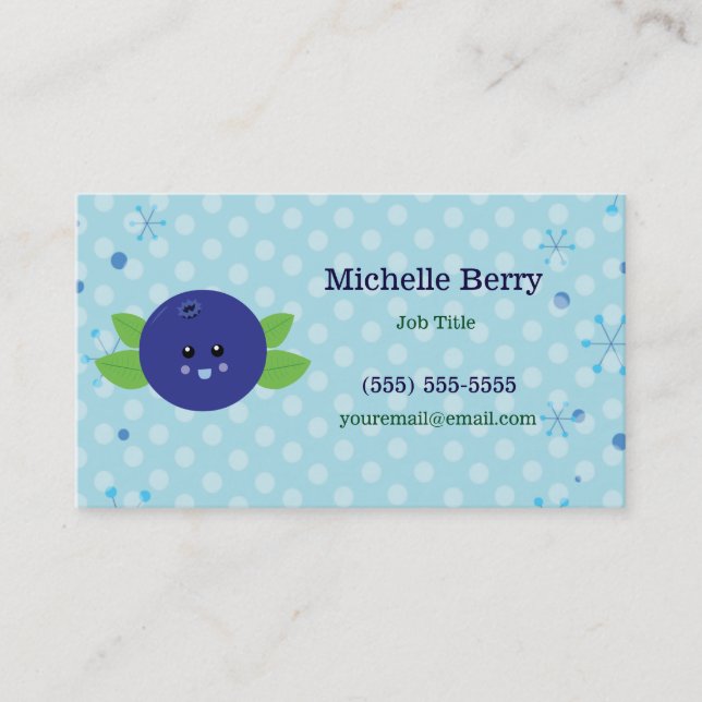 Carte De Visite Bleu mou (Devant)