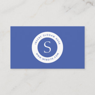 Carte De Visite Bleu moyen moderne d'entreprise de logo
