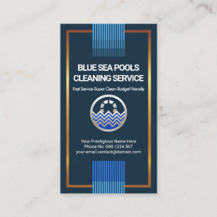 Carte De Visite Bleu Plafond D'Eau Piscine 