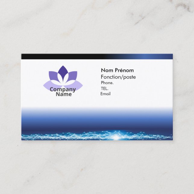 Carte de visite bleu pour un professionnel (Devant)