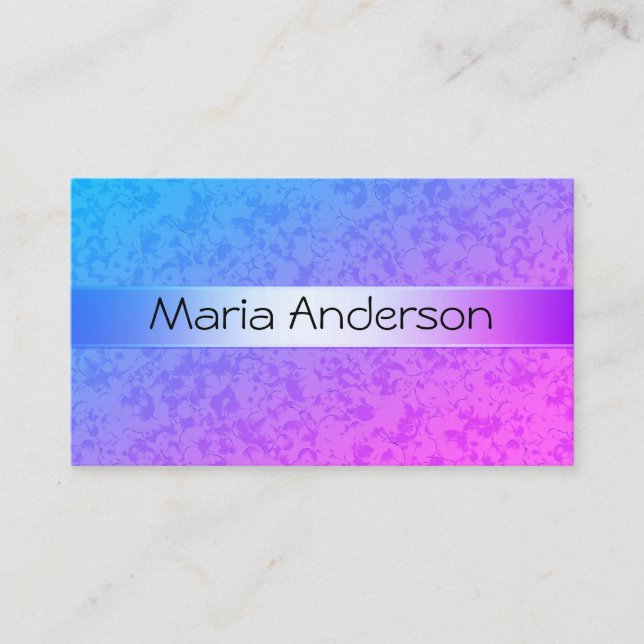 Carte De Visite bleu rose, abstrait, motif (Devant)