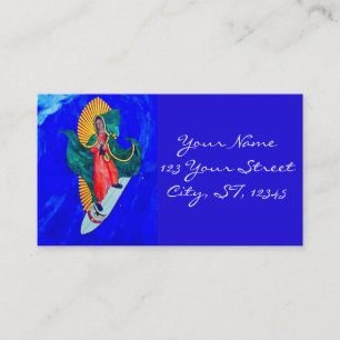Carte de visite bleu saint surf