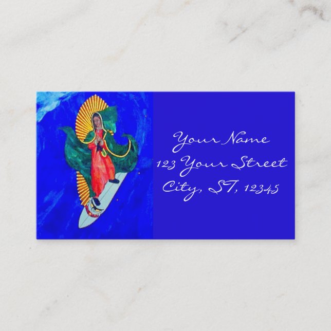 Carte de visite bleu saint surf (Devant)