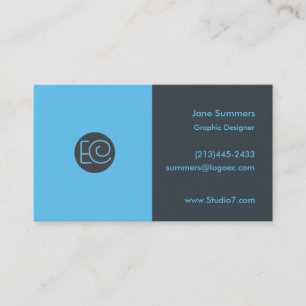 Carte De Visite Bleu - Série simple
