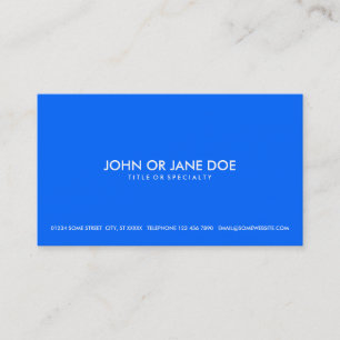 Carte De Visite bleu simple