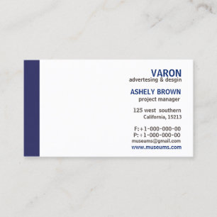 Carte de visite bleu simple élégant professionne
