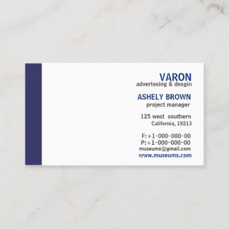 Carte de visite bleu simple élégant professionnel
