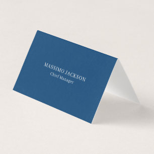 Carte De Visite Bleu Simple Élégant Tendance Minimaliste Professio