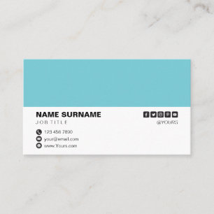 Carte de visite bleu solide professionnel