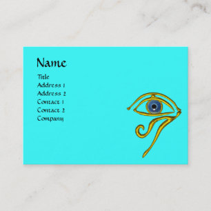 Carte De Visite BLEU TALISMAN, noir et blanc jaune