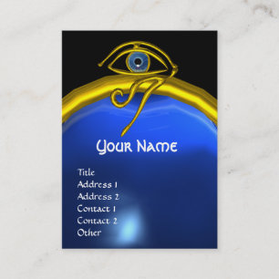 Carte De Visite BLEU TALISMAN SAPPHIRE MONOGRAM noir jaune
