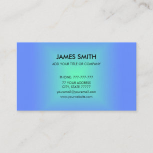 Carte De Visite Bleu Vert Diamant Dégradé Moderne