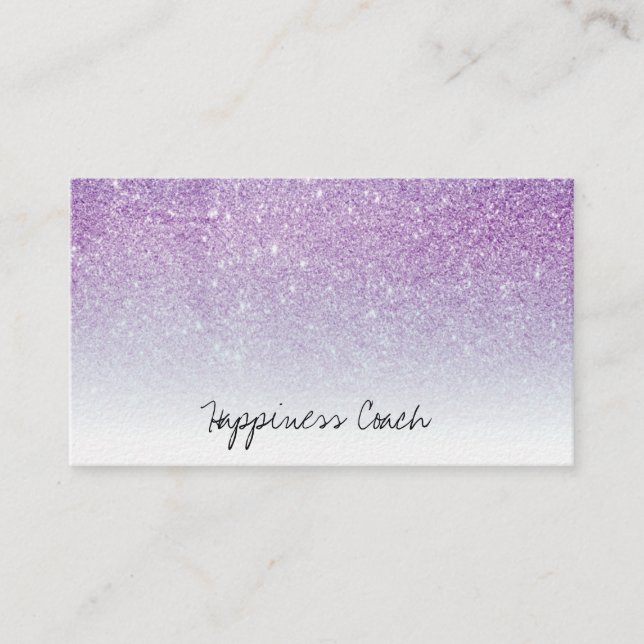 Carte De Visite *~* Bleu Violet Blanc Ombre Parties scintillant dé (Devant)