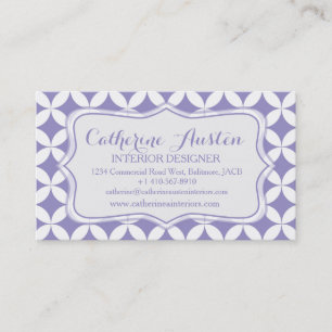 carte de visite bleu violet circulaire design d'in
