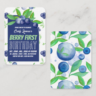 Carte De Visite Bleus, Berry Premier Anniversaire Billets de remis