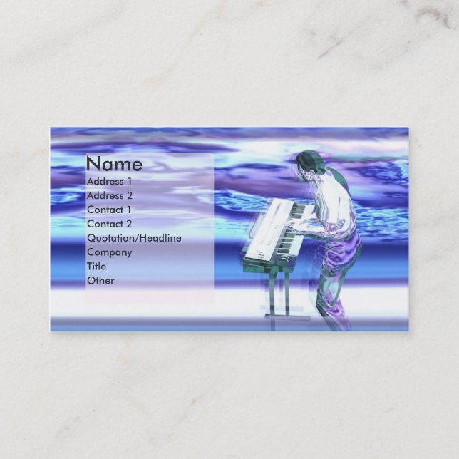 Carte De Visite Bleus de musicien (Devant)