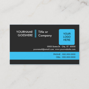 Carte De Visite bleus professionnels : (2-sided) :