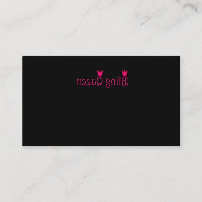 Carte De Visite Bling Queen Reverse rose Paparazzi Live Mirror (Devant)