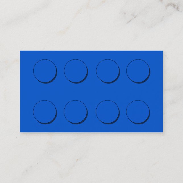 Carte De Visite Bloc constitutif en plastique (bleu) (Devant)