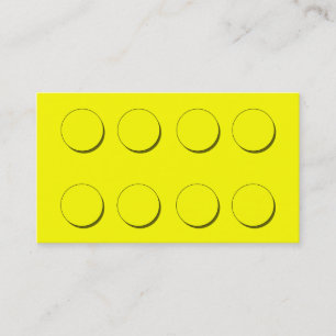 Carte De Visite Bloc constitutif en plastique (jaune)