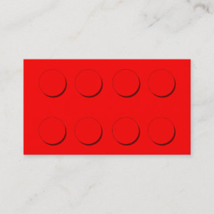 Carte De Visite Bloc constitutif en plastique (rouge)