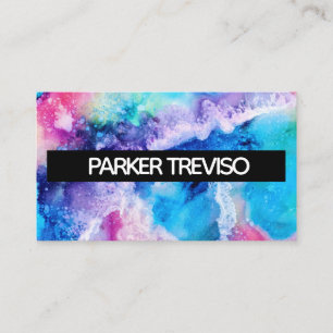 Carte De Visite Bloc couleur de peinture d'aquarelle simple